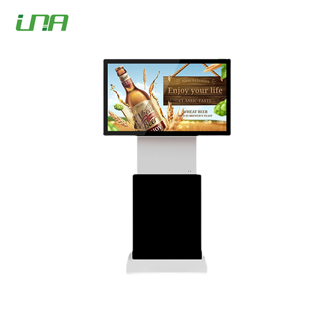 Kiosque d'affichage à double écran LCD USB rotatif de 55 pouces