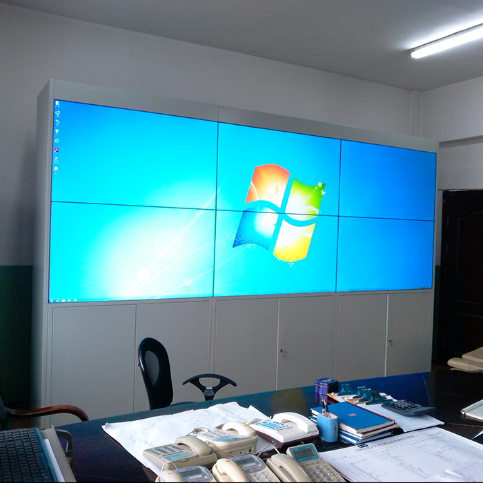 Mur d'affichage vidéo de lunette LCD publicitaire de 55 '' de 1,8 mm